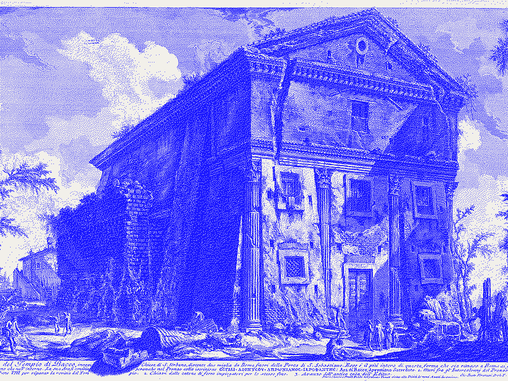 Piranesi etching of the church of Sant'Urbano, Rome