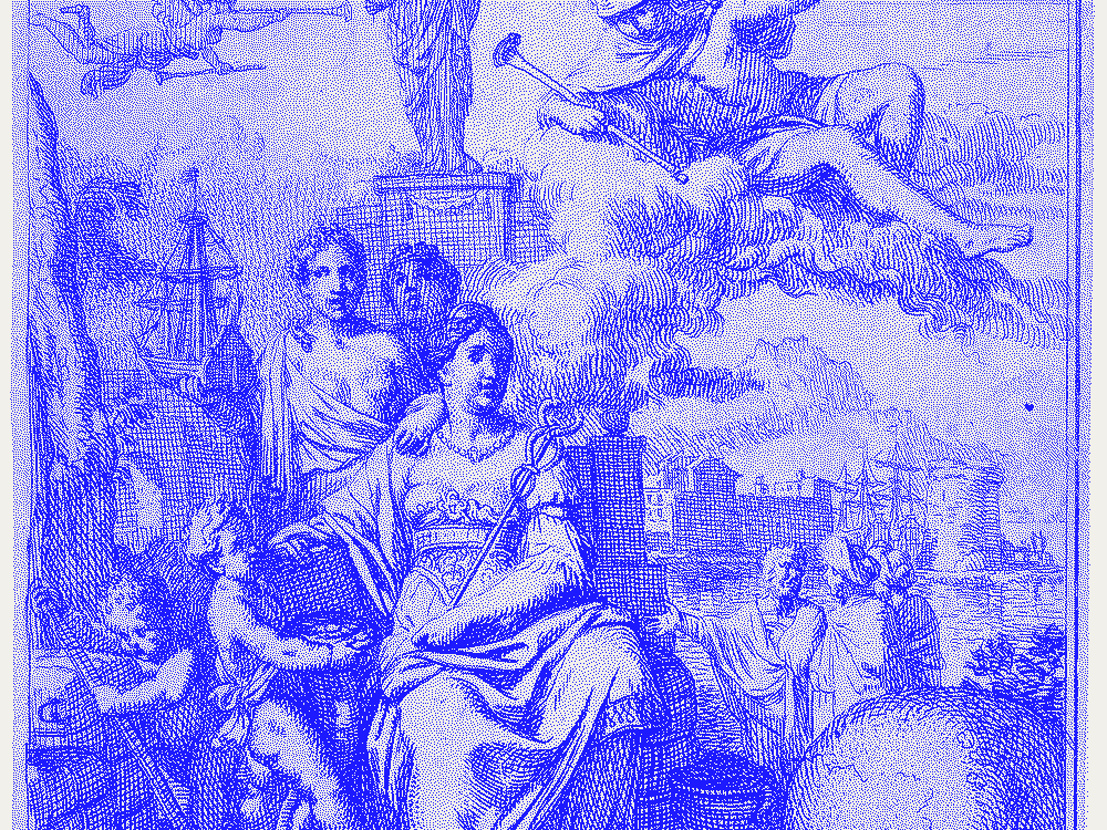 Allegorical engraving of Mercury observing trade and navigation
